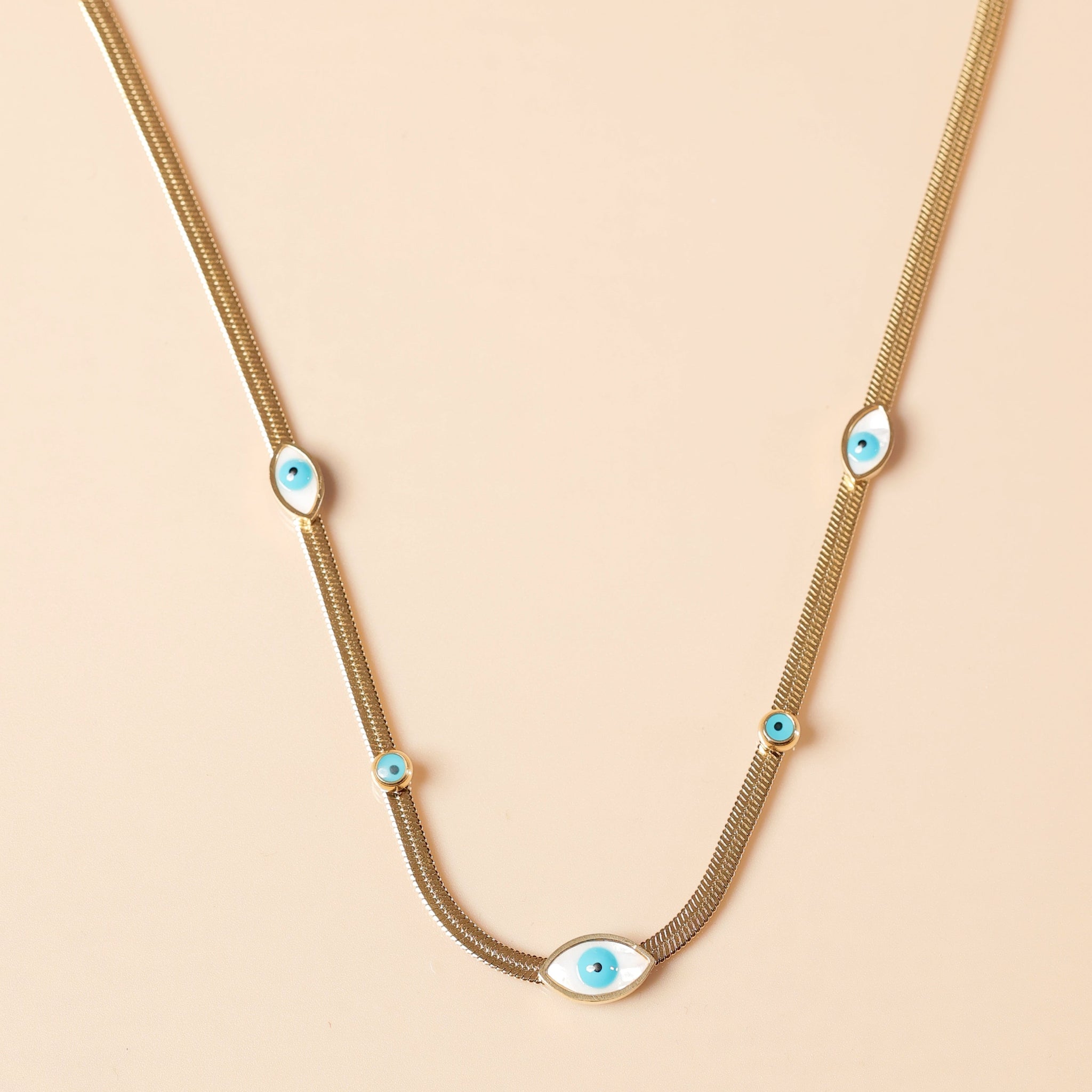 EVIL EYE SNAKE CHAIN