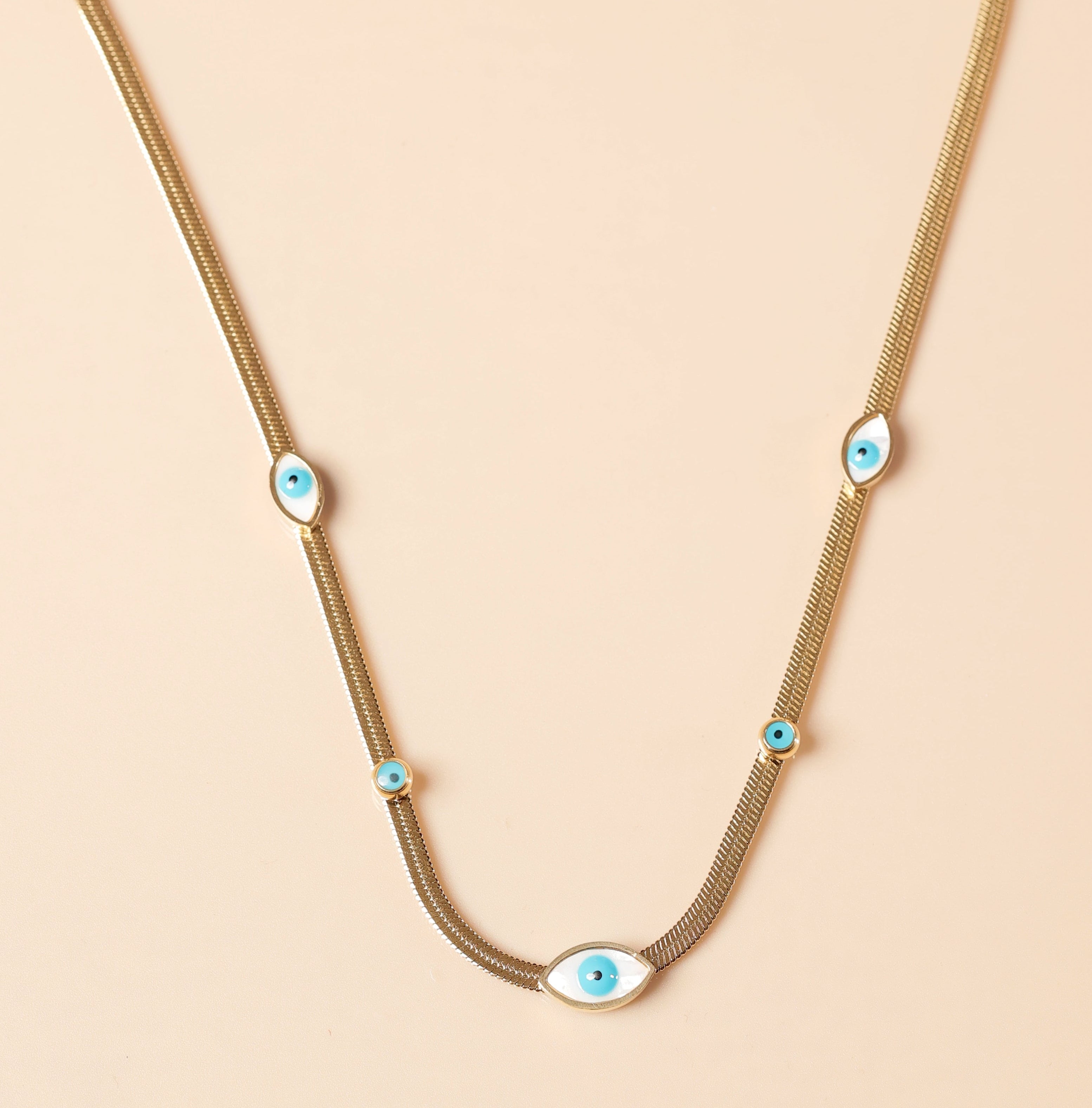 EVIL EYE SNAKE CHAIN