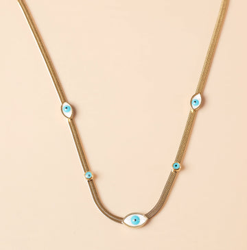 EVIL EYE SNAKE CHAIN