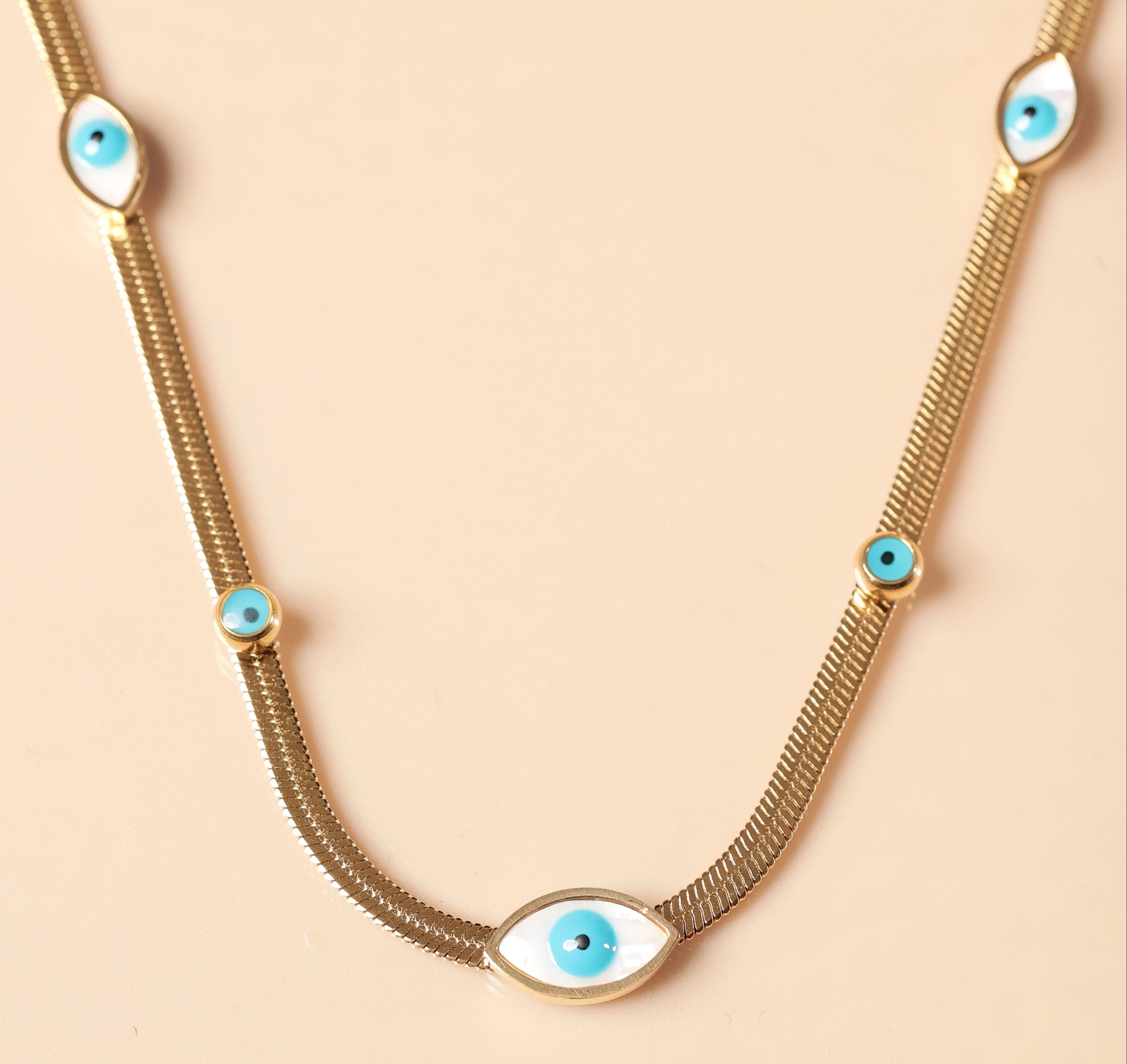 EVIL EYE SNAKE CHAIN