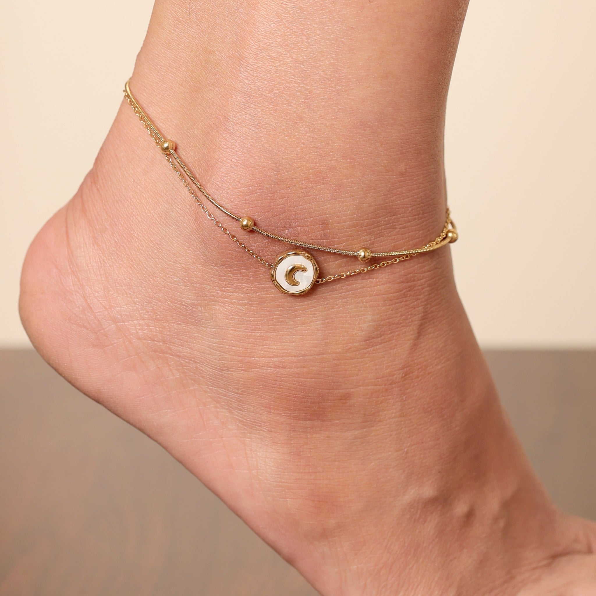 MOON ( DOUBLE LAYERED ANKLET )