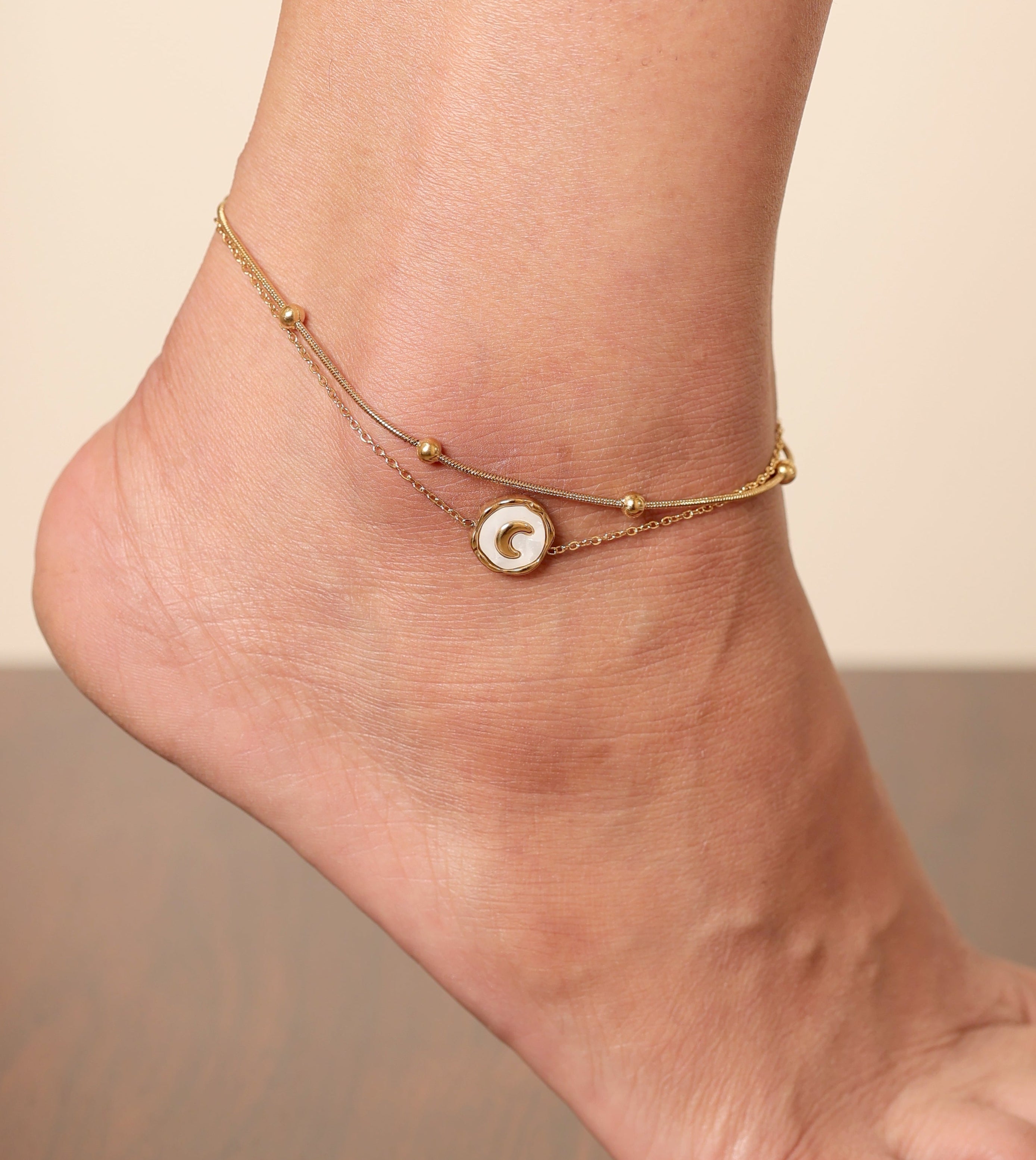 MOON ( DOUBLE LAYERED ANKLET )